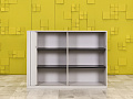 Шкаф для документов офисный  Steelcase ЛДСП Серый Франция  ШД1ДС4-27046