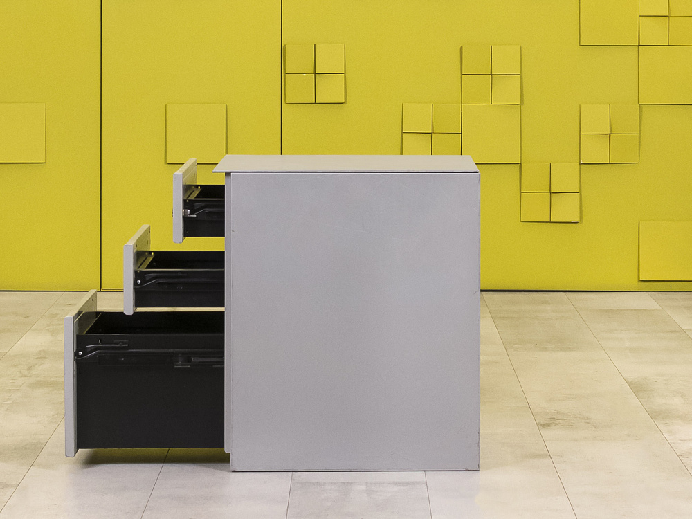 Офисная тумба выкатная Herman Miller Металл Серый США  ТВ3ЯМ-11115