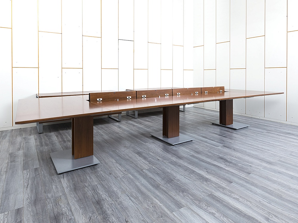 Офисный стол для переговоров Bene 4 270х1 520х740 Шпон Орех   (СГПХ-12123)