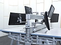 Комплект офисной мебели стол с тумбой  2 000х1 500х730 ЛДСП Серый   (КОМС-20121)