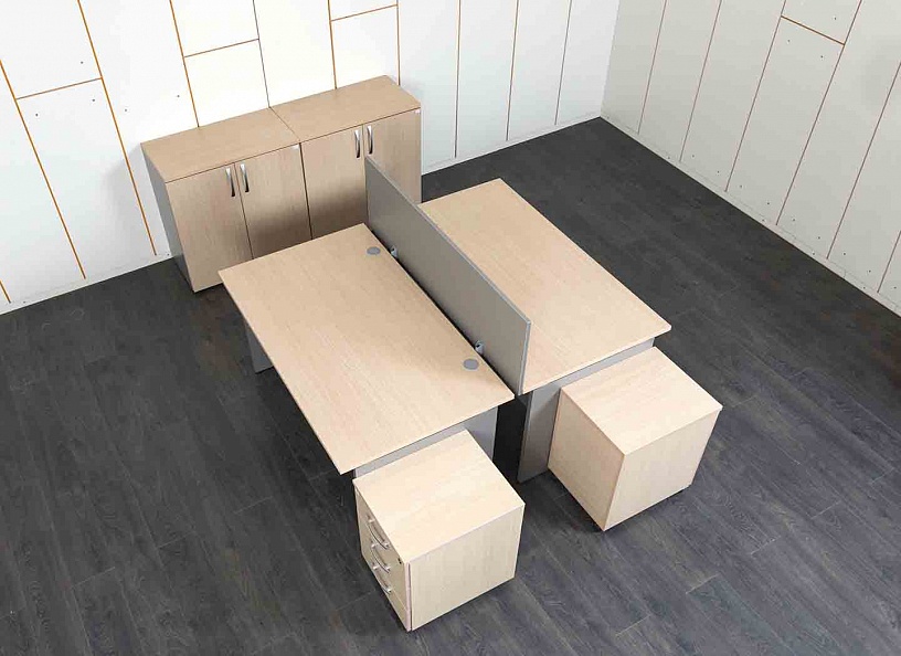 Комплект офисной мебели  1 400х800х750 ЛДСП Зебрано   (КОМЗ-08011)