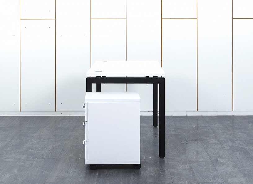 Комплект офисной мебели стол с тумбой  1 400х700х750 ЛДСП Белый   (СППБк-08022)