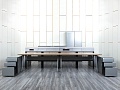 Комплект офисной мебели Herman Miller 3 200х1 800х1 000 ЛДСП Орех   (КОМХ-17082)