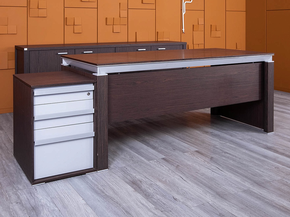 Кабинет руководителя MARTEX 1 800х800х750 Шпон Венге HAN  (КРЕ-07045)