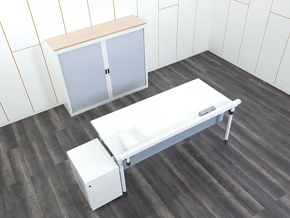 Кабинет руководителя Herman Miller 1 800х880х820 ЛДСП Белый   (КРБ-13112)