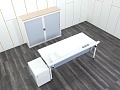 Кабинет руководителя Herman Miller 1 800х880х820 ЛДСП Белый   (КРБ-13112)