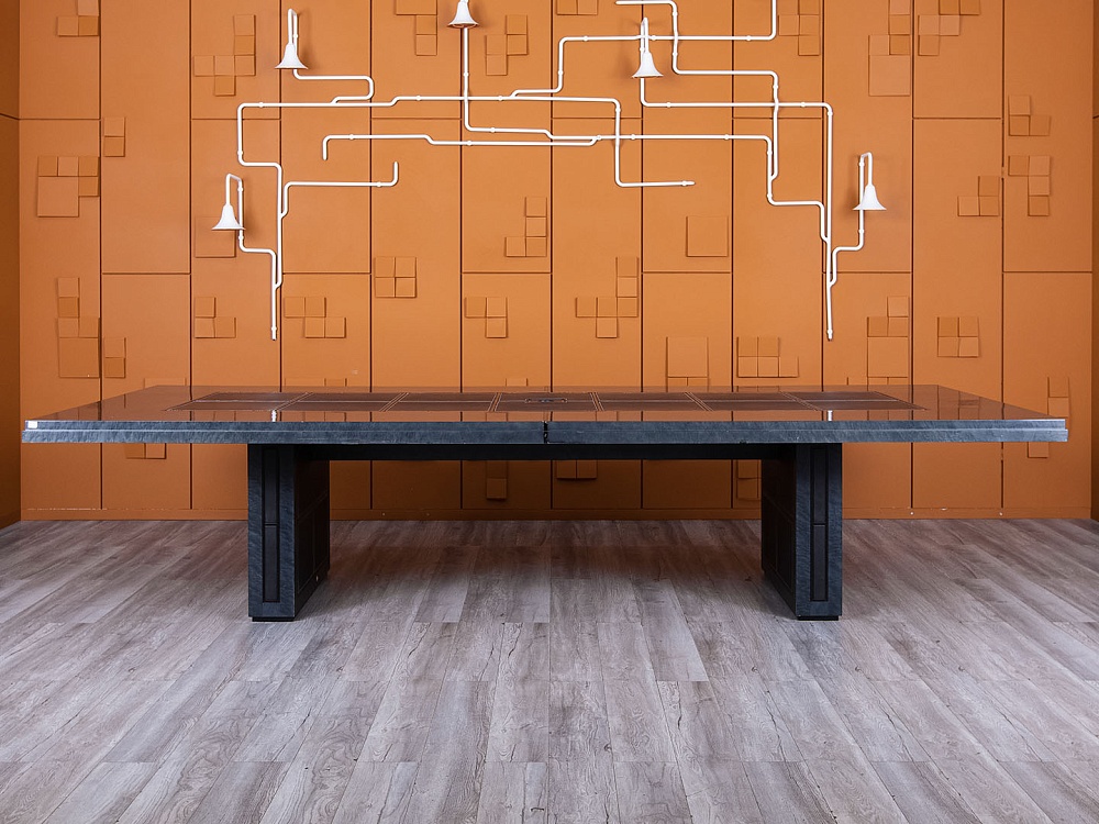 Офисный стол для переговоров  3 400х1 490х750 ЛДСП Зеленый   (СГПЗ-18073)