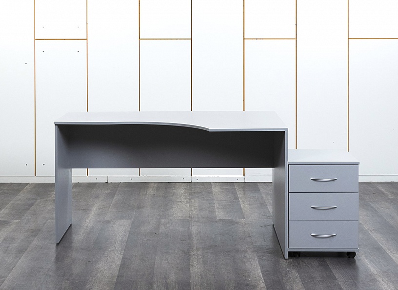 Комплект офисной мебели стол с тумбой  1 400х900х750 ЛДСП Серый   (СПУСКп-27013)