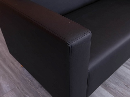 Офисный диван ДМебель Кожзам Черный   (ДНКЧ2-25094(нов))