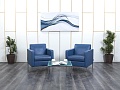 Мягкое кресло Herman Miller Кожа Синий   (Комплект из 2-х мягких кресел КНКНК-13112)