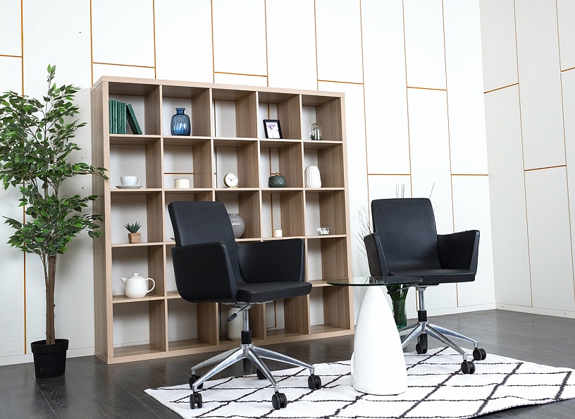 Офисное кресло для персонала  EMMIEGI Кожа/металл Черный   (061122-27018)