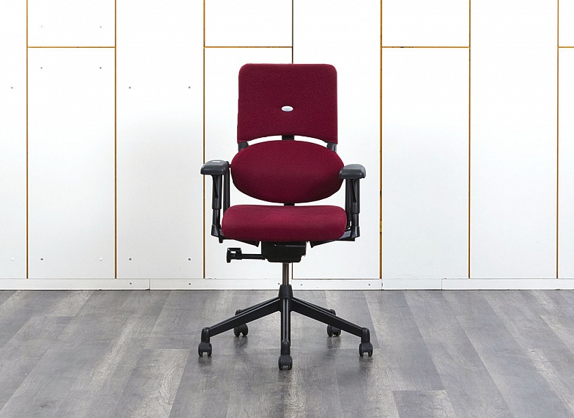 Офисное кресло руководителя  SteelCase Ткань Красный Please 1  (КРТК-08072)