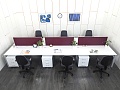 Комплект офисной мебели  4 800х1 640х750 ЛДСП Белый   (КОМБ1-02091)
