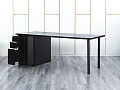Комплект офисной мебели стол с тумбой IKEA 2 000х800х760 ЛДСП Черный   (СППЧ1Кл-05064)
