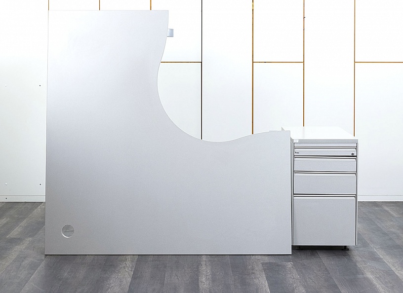 Комплект офисной мебели стол с тумбой Bene 1 600х2 030х730 ЛДСП Серый   (СПУСК1-09112)