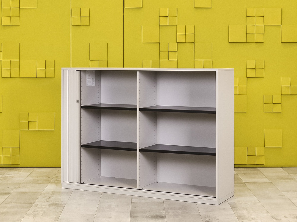 Шкаф для документов офисный  Steelcase ЛДСП Серый Франция  ШД1ДС4-27046