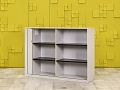 Шкаф для документов офисный  Steelcase ЛДСП Серый Франция  ШД1ДС4-27046