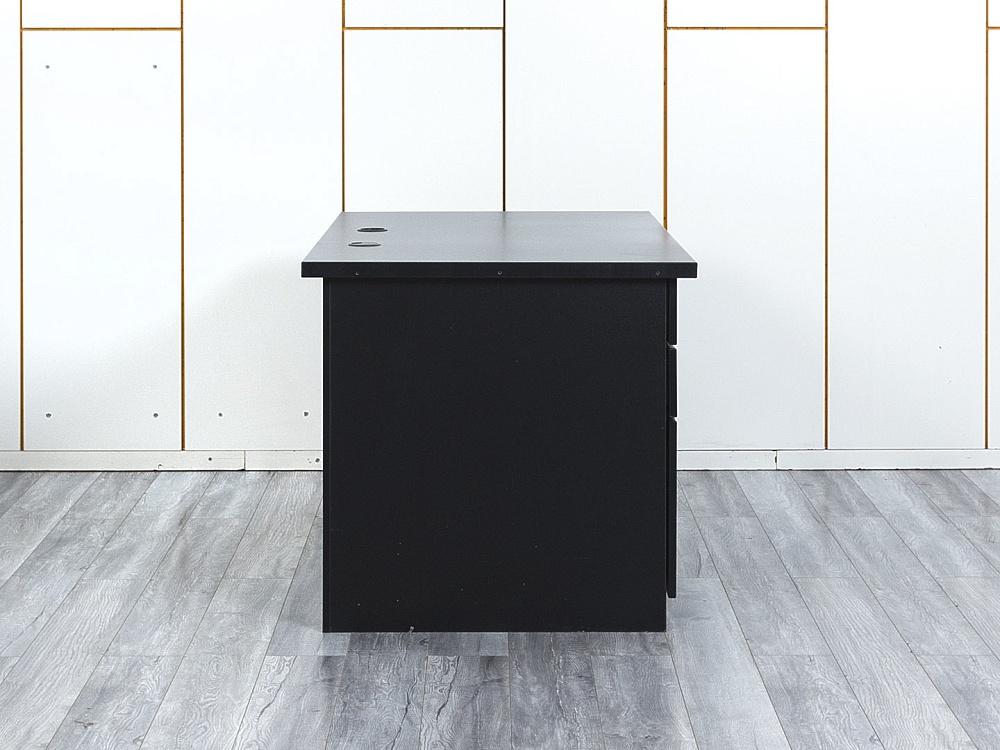 Комплект офисной мебели стол с тумбой IKEA 1 400х800х760 ЛДСП Черный   (СППЧКл-04064)