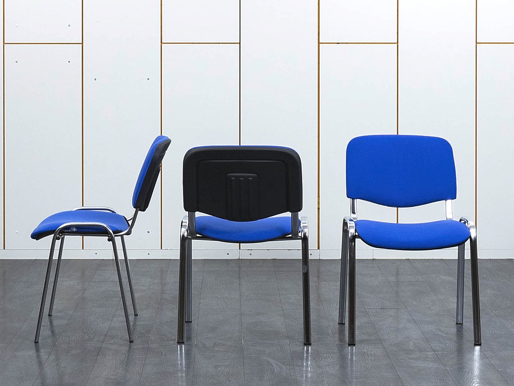 Офисный стул  Ткань/хром Синий ИЗО  (ИзоН(нтх))