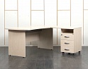 Купить Комплект офисной мебели стол с тумбой Берлин 1 600х1 600х730 ЛДСП Бук   (СПЭВКп-24031)