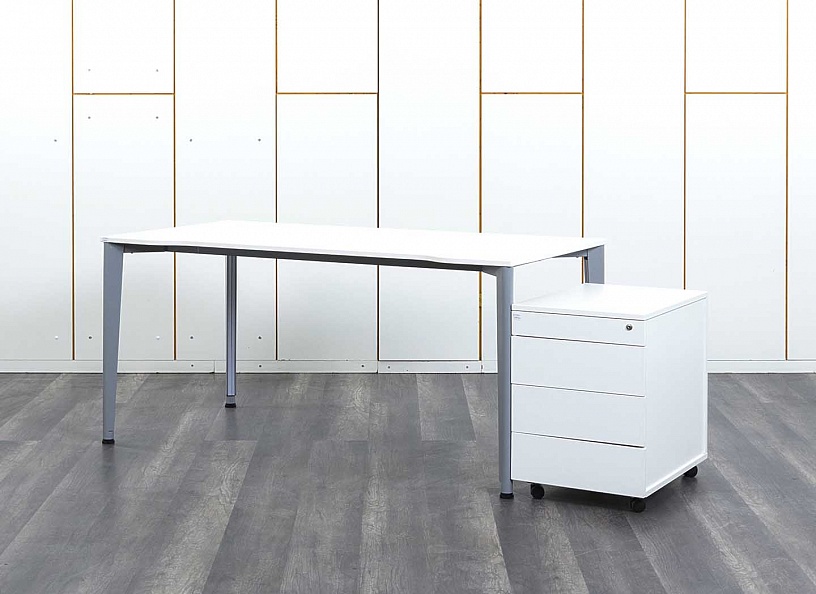 Комплект офисной мебели стол с тумбой Techo 1 600х800х740 ЛДСП Белый   (СППБК-26092)