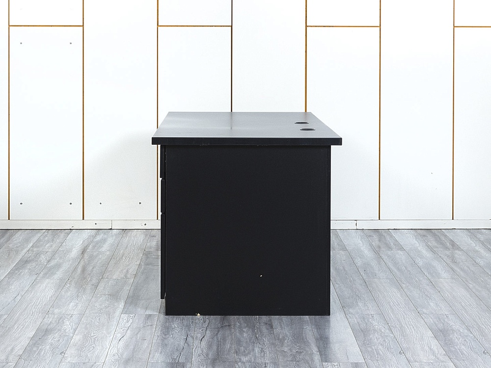 Комплект офисной мебели стол с тумбой IKEA 1 600х800х760 ЛДСП Черный   (СППЧКп-05064)