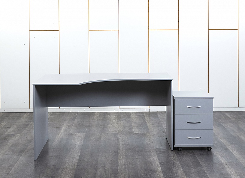 Комплект офисной мебели стол с тумбой  1 400х900х750 ЛДСП Серый   (СПУСКл-27013)