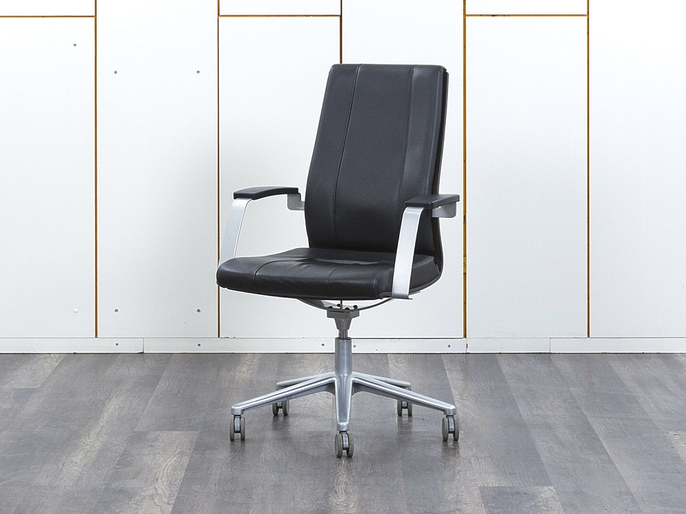 Офисное кресло руководителя  Sitland  Кожа Черный Madera B  (КРКЧ-10082)