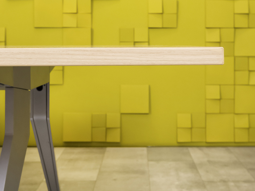 Офисный стол для переговоров Steelcase ЛДСП Зебрано Франция  СГПЗ2-04026