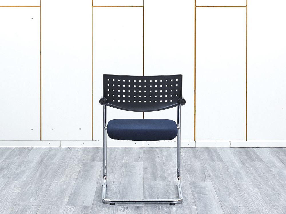 Конференц кресло для переговорной  Синий Ткань VITRA VISAVIS  (КДТН1-28113)