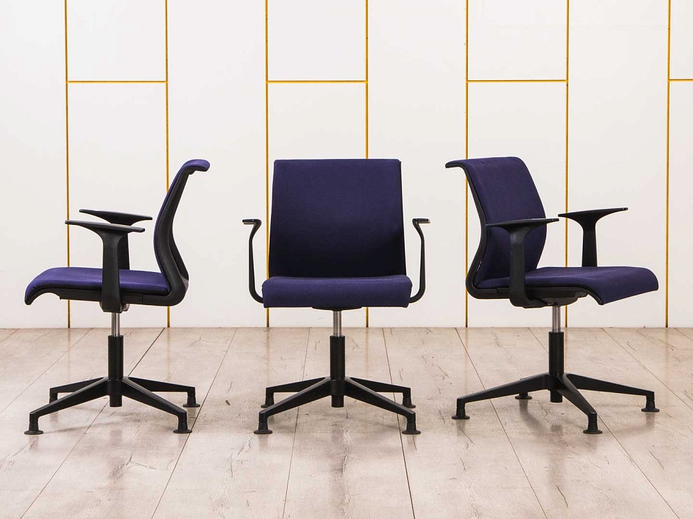 Конференц кресло для переговорной  Синий Ткань SteelCase   (УНТН-12128)