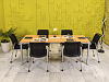 Офисный стол для переговоров Steelcase ЛДСП Ольха Франция  СГПЛ2-04026