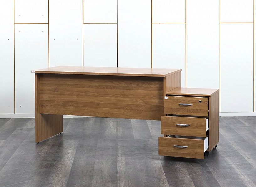 Комплект офисной мебели стол с тумбой  1 400х670х750 ЛДСП Орех   (СППХк-11082)