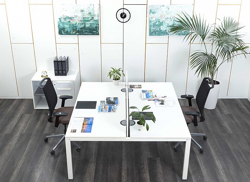 Комплект офисной мебели стол с тумбой  1 800х1 650х720 ЛДСП Белый   (КОМБ1-28092)