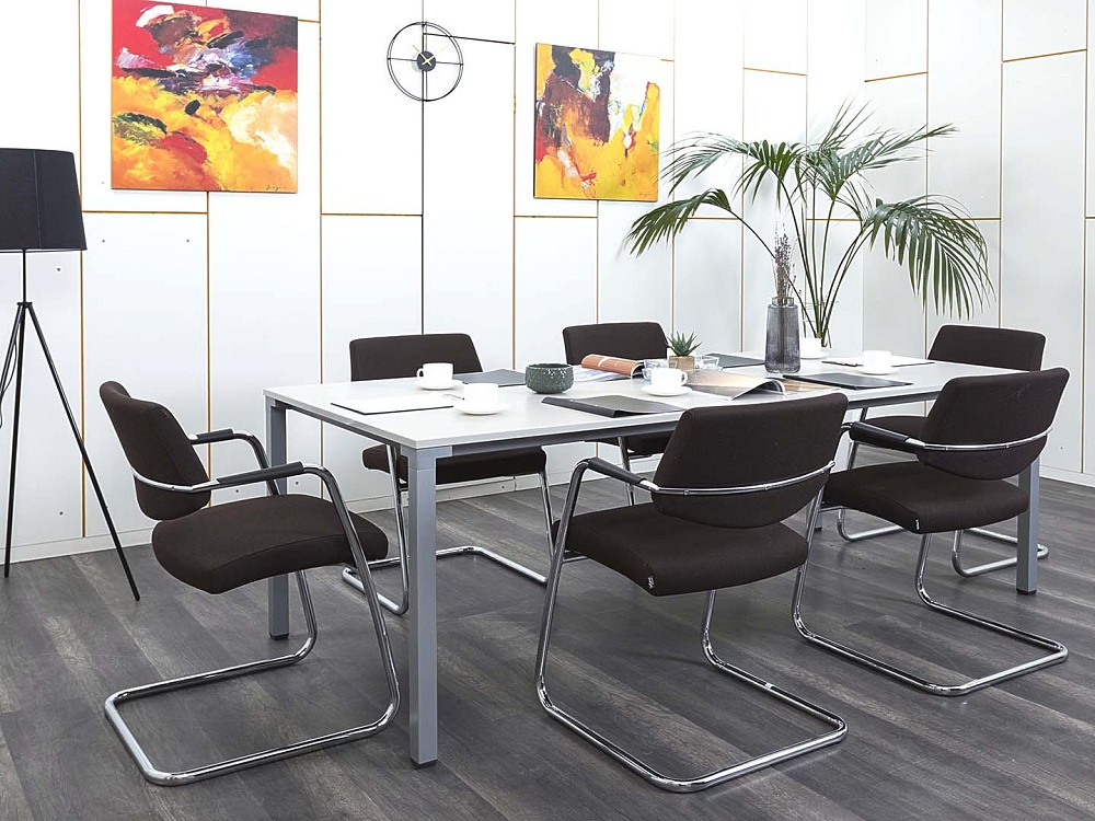 Офисный стол для переговоров SteelCase 2 200х1 000х750 ЛДСП Серый   (СГПС-07122)