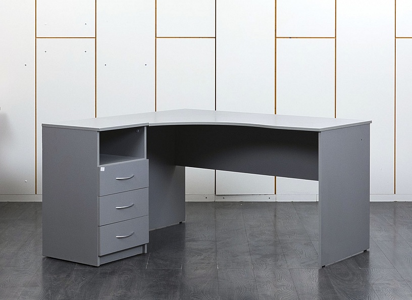 Комплект офисной мебели стол с тумбой  1 400х900х750 ЛДСП Серый   (СПУСКл-09111)