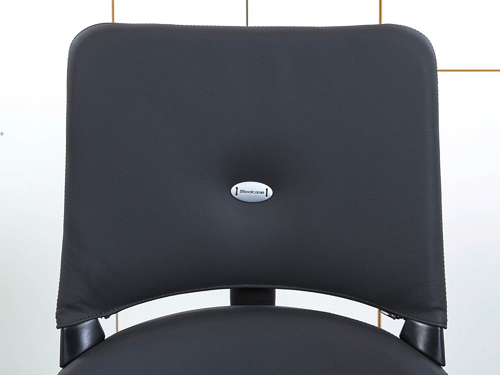Офисное кресло руководителя  SteelCase Кожа Серый Please 1  (КРКС-08072)