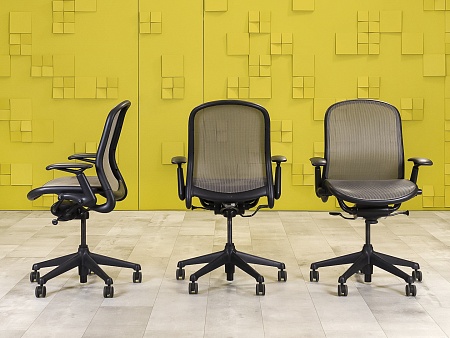 Офисное кресло для персонала на колесах CHADWICK KNOLL Сетка Серый США  КПТС-110923