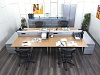 Комплект офисной мебели Herman Miller 3 200х1 800х1 000 ЛДСП Орех   (КОМХ1-16082)