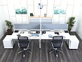 Комплект офисной мебели Herman Miller 3 200х880х1 180 ЛДСП Белый   (КОМБ2-13112)