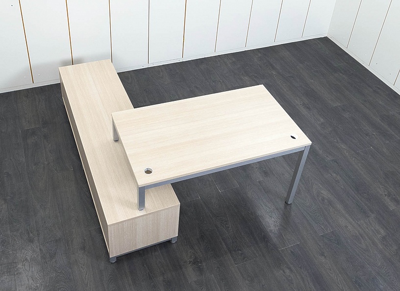 Комплект офисной мебели стол с тумбой  1 400х2 030х750 ЛДСП Зебрано   (СПУЗК1-13101)