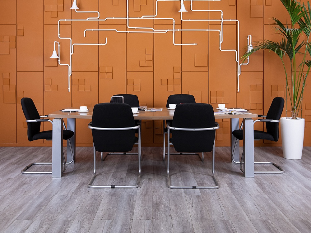 Офисный стол для переговоров  2 400х1 200х735 ЛДСП Дуб шамони   (СГПЗ-21025)