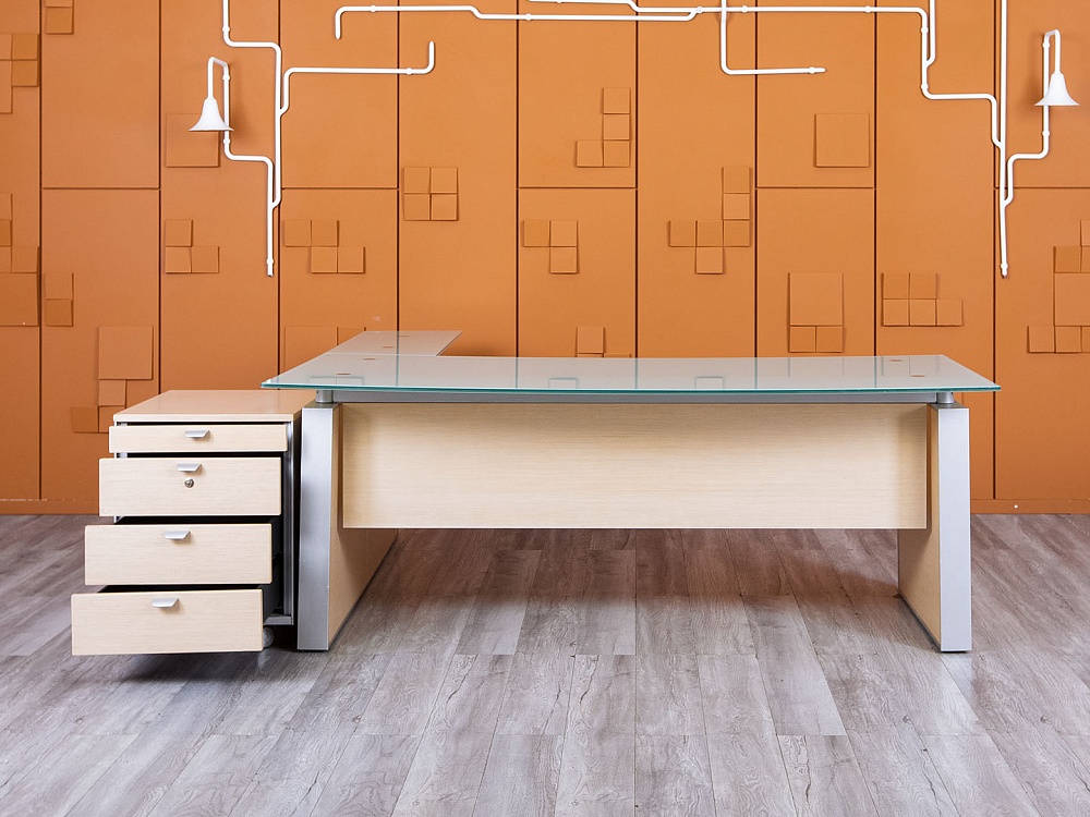 Стол для руководителя  1 900х1 960х720 ЛДСП Серый   (СРУС-26094)