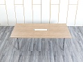 Офисный стол для переговоров  2 200х1 100х730 Шпон Зебрано   (СГПЗ-15044)