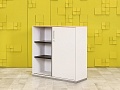 Шкаф для документов офисный Steelcase ЛДСП Белый Франция  ШД2ДБ3-04026