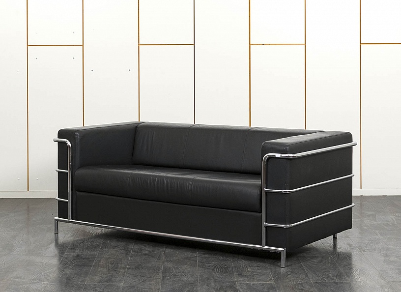 Офисный диван  Экокожа Черный   (ДНКК-17041)