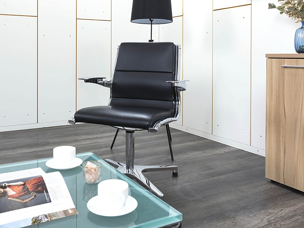 Комплект из 2-х кресел Sitland  Кожа Черный SIT IT MANAGER  (КНКЧК-16112)