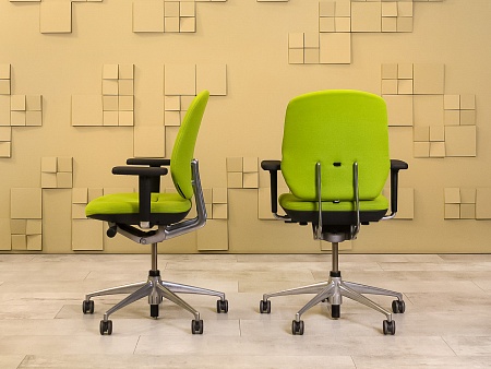 Офисное кресло для персонала на колесах Vitra Ткань Зелёный Швейцария_КПТЗ-301023