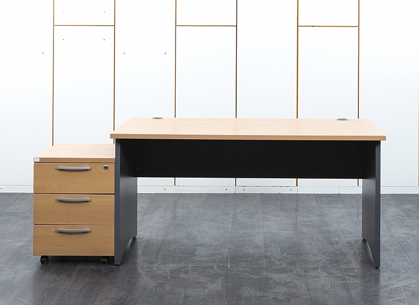 Комплект офисной мебели стол с тумбой  1 400х800х750 ЛДСП Ольха   (СППЛк-09022)