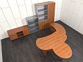 Кабинет руководителя  2 200х2 700х760 ЛДСП Ольха   (КРЛ-21071)